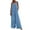 Blue, variant on VerPetridure Women's Adjustable Strap Baggy Jumpsuits Bib Overalls for Women Summer Casual Loose Solid Sleeveless Rompers Wide Leg Long Pants with Pockets
