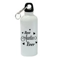 thumbnail image 1 of Best Auntie Ever Hearts White Aluminum Sports 20 oz Water Bottle, 1 of 1