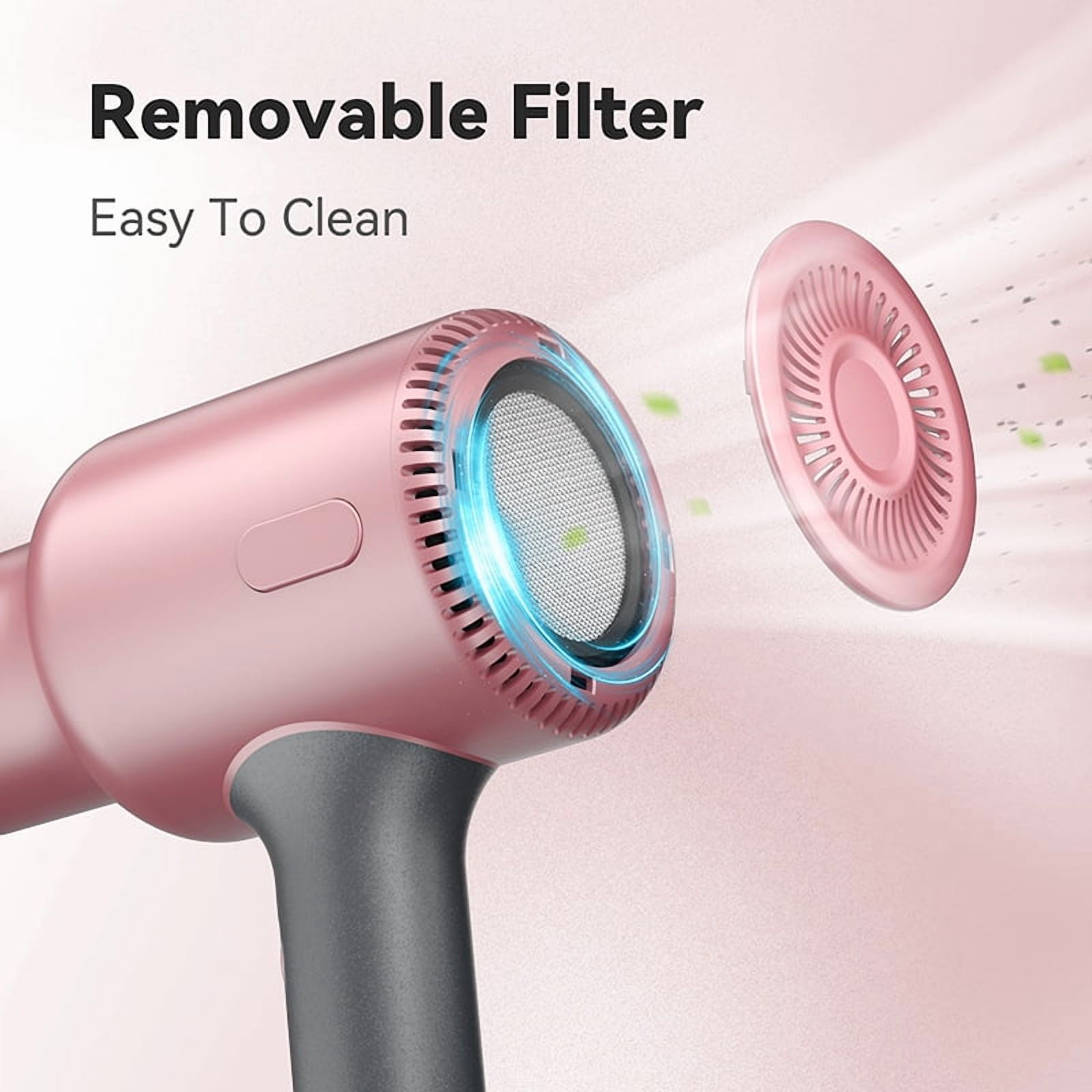 VoluVibe Hair Dryer, Blown Away Ionic Hair Dryer for Curly Hair with Diffuser, 1600W Fast Drying Blow Dryer with Ceramic Technology, 3 Attachments for All Hair Types