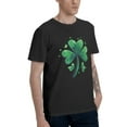 thumbnail image 2 of Clover Men's T-Shirt Cotton 100% Summer Tops Fashion Casual Clover Short Sleeves for Men Women Round Collar Top Tees, 2 of 6