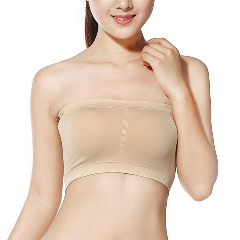Women's Angel Seamless Underwire Bandeau Bra Elasticity Strapless Bras  Bralette Plus Size Bras Breathable 