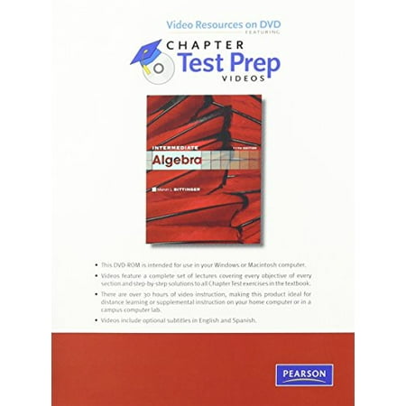 Video Resources on DVD with Chapter Test Prep Videos for Intermediate Algebra