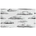 thumbnail image 2 of Cloud Sketch Pattern 12.4x10.6in PVC Round Ring Binders, 2-Pack, D-Ring 3-Hole, Metal Clip, 2 of 10