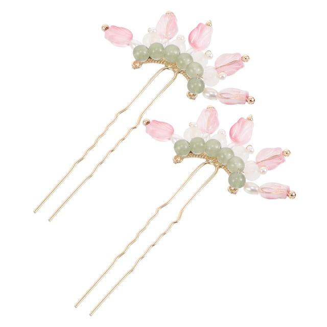 unbranded 2Ud Pasadores Para Moños Con Patrón De En Metal Rosa Para Uso Diario Y Eventos