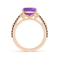 thumbnail image 2 of ANGARA Natural 3.1 Ct. Amethyst with Brown Diamond Fashion Ring in 14K Rose Gold for Women (Ring Size: 3.5), 2 of 9