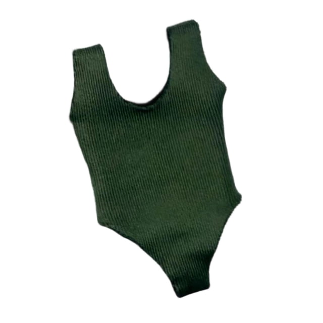 Figura de acción a escala 1:12, disfraz, traje de baño informal, minitraje elegante para 6 personas Verde