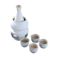 thumbnail image 4 of Nishiyuenyi Ceramic Sake Set with Warmer Bowl Japanese Sake Set for Spirits Entertaining White, 4 of 9