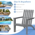 thumbnail image 6 of Patiojoy 3PCS Patio Adirondack Chair Side Table Set Solid Wood Garden Deck Bistro Set Classic Furniture Chair Set Grey, 6 of 10