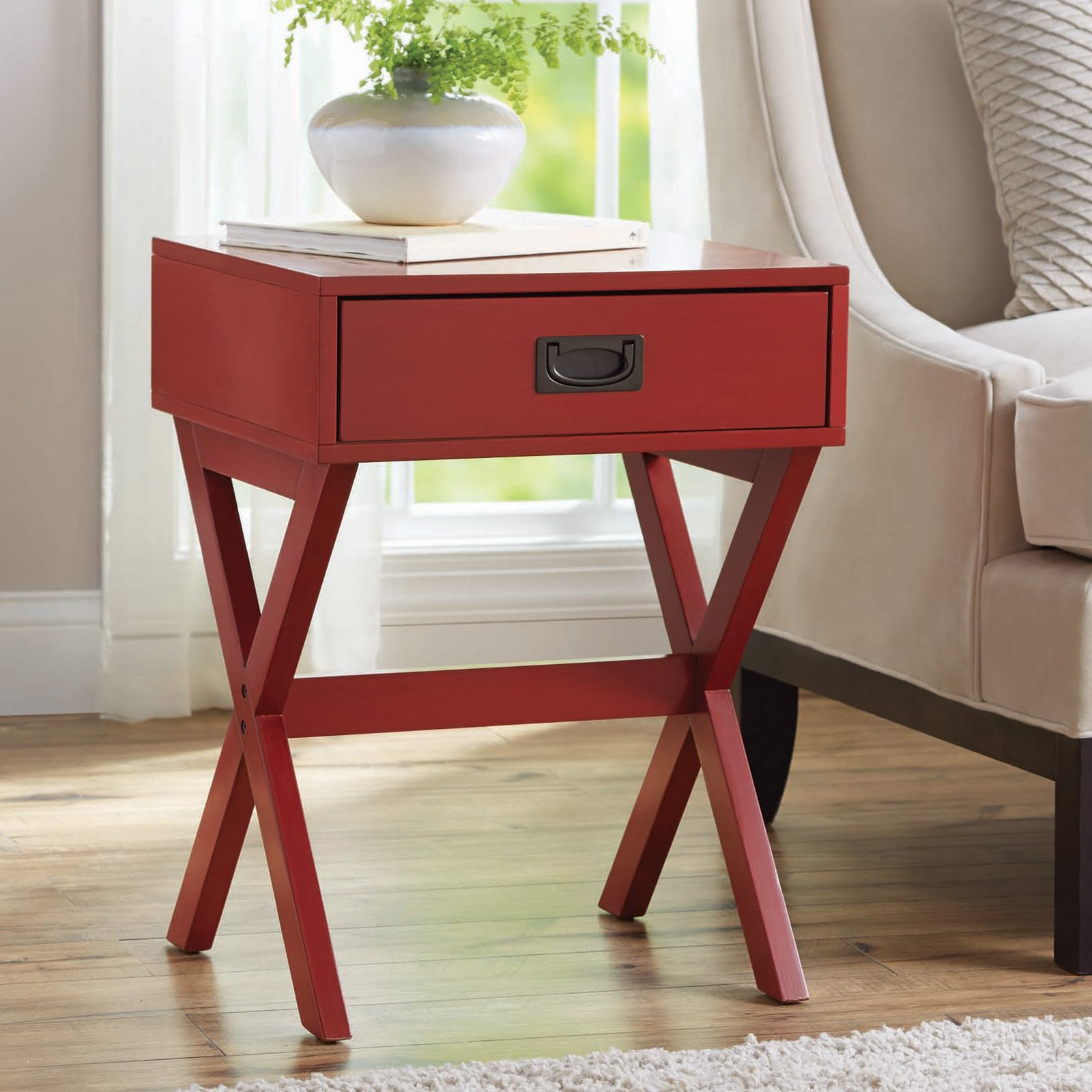Better Homes & Gardens X-Leg Accent Table with Drawer, Multiple Colors - image 5 of 6