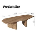 thumbnail image 5 of MDAQMD 47.2" Abstract Shaped Coffee Table,Ash Wood Veneer Minimalist Center Table, Walnut Coffee Table,Mid Century Modern Coffee Table for Living Room, 5 of 9