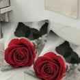 thumbnail image 5 of Kedshhgu Red Rose Throw Pillow Covers, Valentine's Day Pillow Cover for Couch Sofa, Flowers Decorative Square Pillow Cases, 17.72" × 17.72", 5 of 6