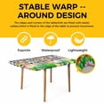 thumbnail image 4 of Easter Bunny Table Cloths for 6 Foot Rectangle Tables, Spring Easter Eggs Chicken Black White Plaid Patio Waterproof Elastic Fitted Tablecloths, Washable Rectangular Table Cover for Camping, 4 of 8