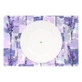 thumbnail image 2 of Ryvnso 1 Piece Placemats Lavender on Grid Dining Mats Heat-Resistant Non-Slip Washable Table Mat, 2 of 8