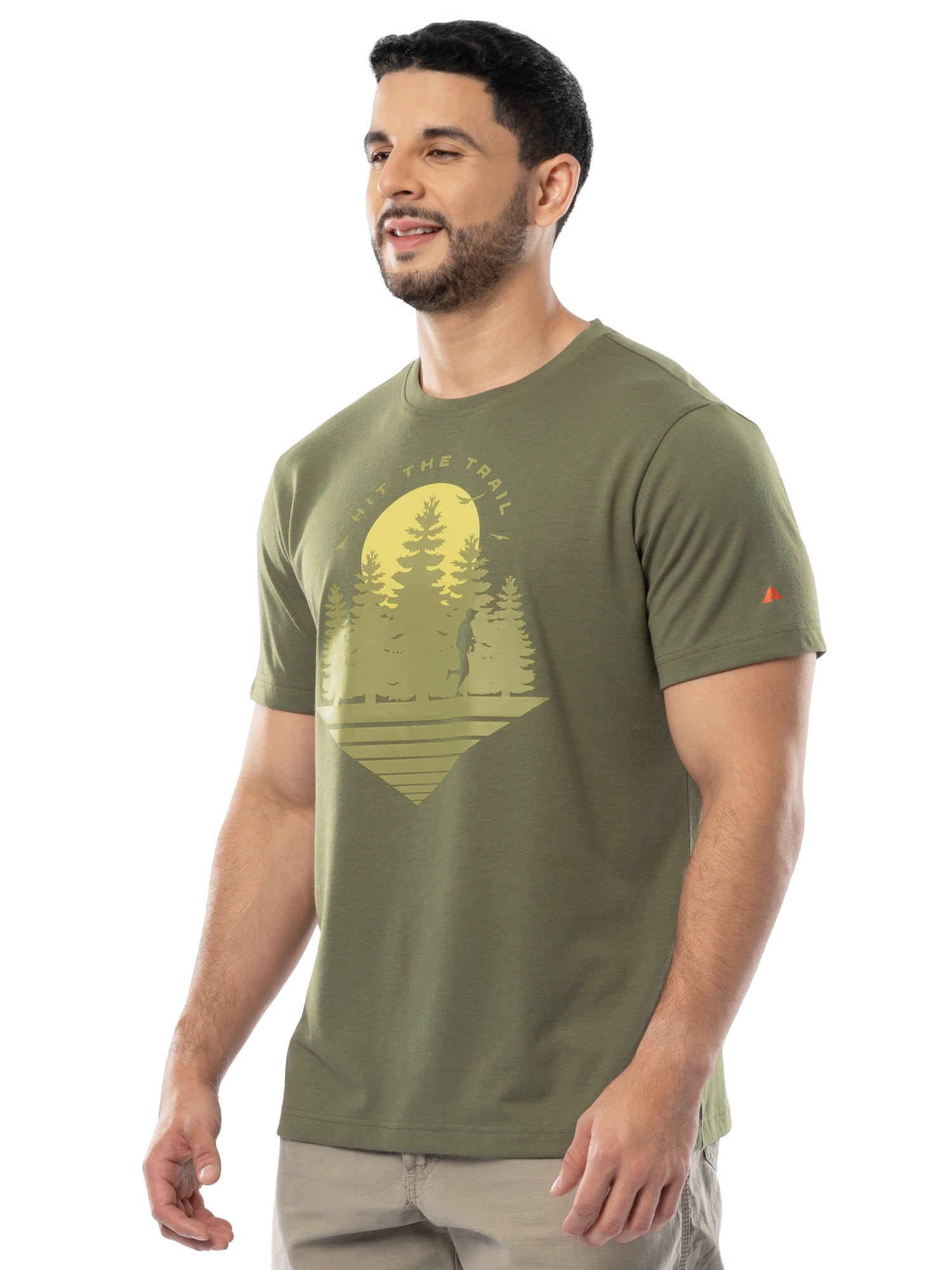 Ozark Trail Men's Active Graphic Tee with Short Sleeves, Sizes S-3XL