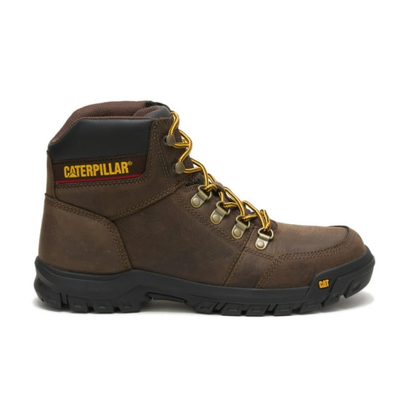 Bota de Trabajo CAT Outline para Hombre, Color Marrón Seal, Talla 10.5 US