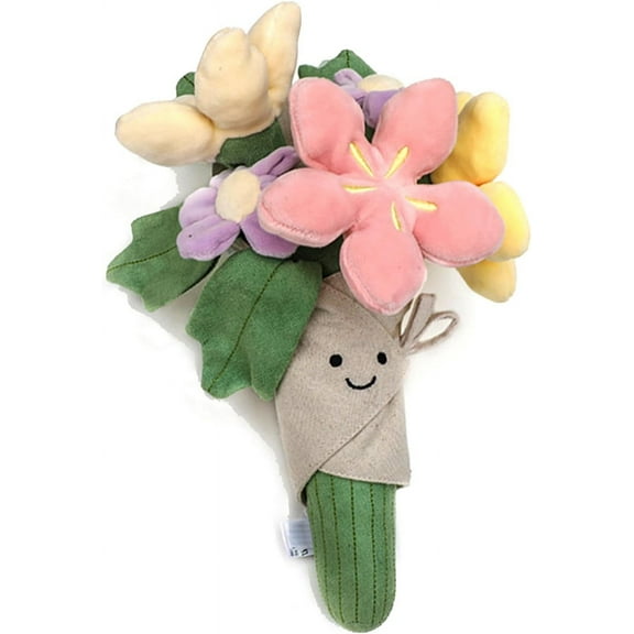 Cute Flower Plush Doll Stuffed Plant Plushie Soft Flower Doll Lovely Smiling Face，Decor Home Andbedroom Sweet Gifts for Women for Boys and Girls 1