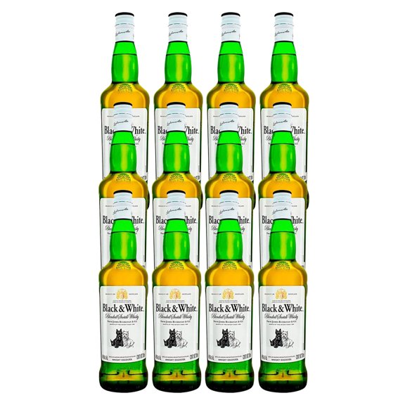 Caja de 12 Whisky Black And White Blend 700 ml Blend