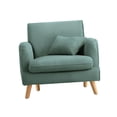 thumbnail image 4 of Silla decorativa,Sillón decorativo Sillón tapizado Sillón club,Sillón de esponja de alta densidad Sofá perezoso,Sillón de lectura con patas de madera Salón,Sillón individual de Verde, 4 of 9