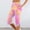 Hot Pink women's drawstring capri pants a1, variant on Cagogo Women's Drawstring Tie Dye Capri Pants Casual Active Cropped Yoga Joggers Summer Lounge Elastic Waist Beach Work Trousers, Purple M