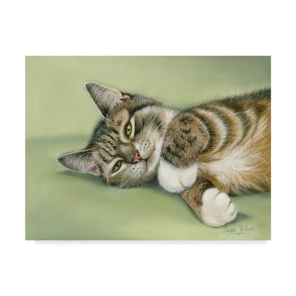 Trademark Fine Art 'Green Eyes' Canvas Art by Janet Pidoux