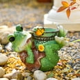 thumbnail image 3 of Sungmor Maceta de Resina para Suculentas de 6.2", Estatua de Jardín Frog, Macetero Pequeño Decorativo, 1 Pieza, 3 of 8