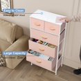 thumbnail image 5 of Pellebant Pink 6-Drawer Dresser Chest Vertical Tower, 5 of 8