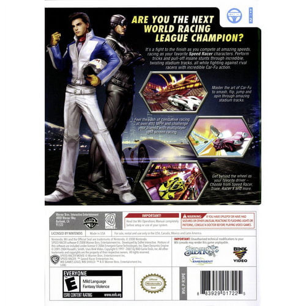 Speed racer sale wii game