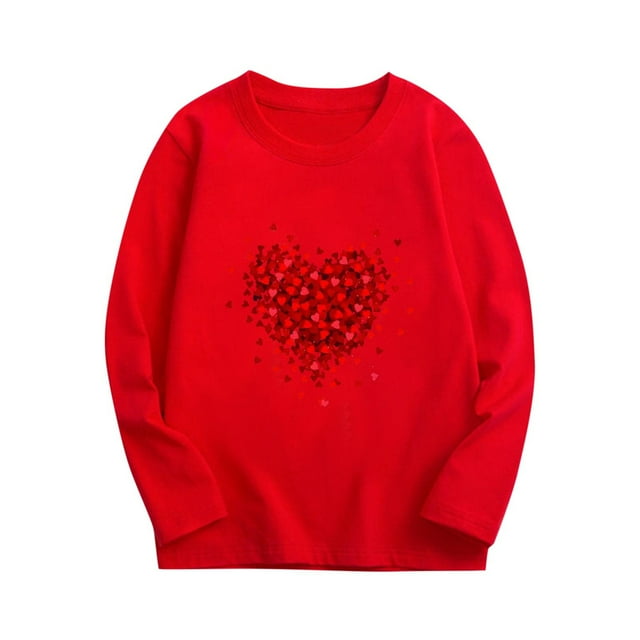 COM1950s Robe à Manches Longues, Robe de la Saint-Valentin, Mode Fille et Garçon Décontractée Enfants Manches Longues Imprimée, Robe à Manches Longues Filles, Robe de la Saint-Valentin Filles, Robe de la Saint-Valentin Filles