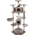 thumbnail image 3 of TRIXIE Roma Senior Plush & Sisal 7-Level 70" Cat Tree with Scratching Posts, Platforms & Cat Toys, Gray, 3 of 9