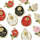 thumbnail image 3 of 12Pcs 6 Styles Alloy Enamel Charms Pendants For Women 26-27s, 3 of 5