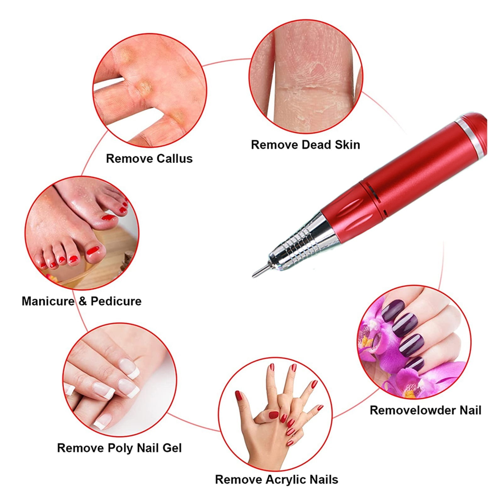 35000RPM Electric Manicure Machine, USB Nail Drill For Acrylic Gel Polish Professional Nail Drill Pen, Salon Nail Equipment