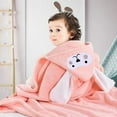 thumbnail image 6 of ZHaobin Thickened Bath Towels Cute Children Newborn Baby Super Soft Absorbent Pure Cotton Hooded Cloak Bath Towel Can Be Worn Blanket (brown Cape70x140,1pc), 6 of 7