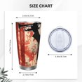 thumbnail image 4 of Daiia Silhouette Trumpet Red Art Printed 20oz Insulated Coffee Cup with Straw Topper, Fully Spill Proof Travel Coffee Mug, Stainless Steel Tumbler for Work Home Outdoor Car-Without Straw, 4 of 8