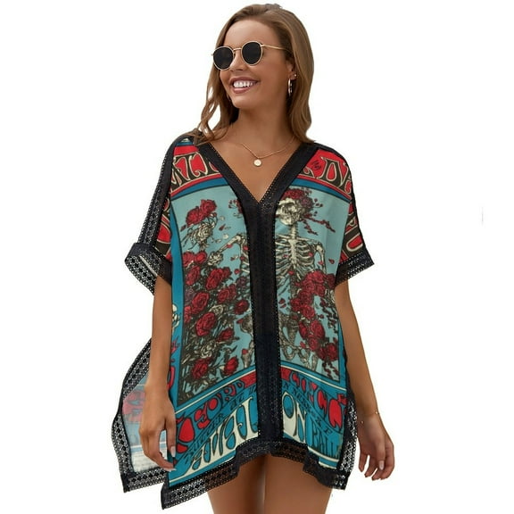 Gratefuldead Women's Swimsuit Coverup Summer Beach Cover Up Bathing Suit Dress