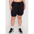 thumbnail image 3 of Women's Plus Size Drawstring High Waisted French Terry Shorts, 3 of 4
