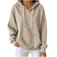 thumbnail image 2 of Neewe Womens Hoodies Casual Loose Long Sleeve Drawstring Pullover Sweatshirts Lightweight Hooded Tops with Pocket, 2 of 5
