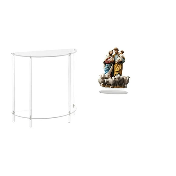 Mesita de noche de acrílico,Mesa auxiliar de acrílico transparente Mesa auxiliar transparente en capas,Mesa pequeña de acrílico,mesita de noche pequeña,compacta,Letrero de mesa,Decoración
