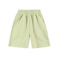 thumbnail image 5 of Tdoqot Boys Athletic Shorts Knee Length- Quick Dry Baggy Casual Elastic Waist Kids Cotton Sweat Shorts Green Size 4 T, 5 of 7