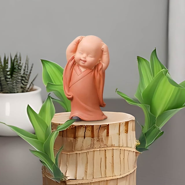 Pequeño Monje Zen Decoración del Hogar Sala de Estar Mesa de Té Muñeca Muñeca Cura Departamento Descompresión
