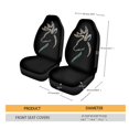 thumbnail image 5 of Xoenoiee Black Moose Elk Print Car Seat Covers Auto Interior Accessories Car Seat Front Bucket Seats Protectors Fit Most Cars SUV Sedan Truck Vans, 5 of 6