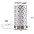 thumbnail image 4 of Lavish Home 72-UPLT-3 LED Uplight Table Lamp with Fabric Overwrap, Laser Cut Quatrefoil Pattern & Included LED Light Bulb for Home Uplighting - Steel, 4 of 4