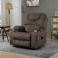 thumbnail image 2 of HSUNNS Power Lift Recliner Chair for Elderly, Dual Silent Lift Motor Velvet Single Sofa with Massage and Heat, Side Pockets, 180 Lay Flat Oversized Recliner Chair for Living Room, Coffee, 2 of 7