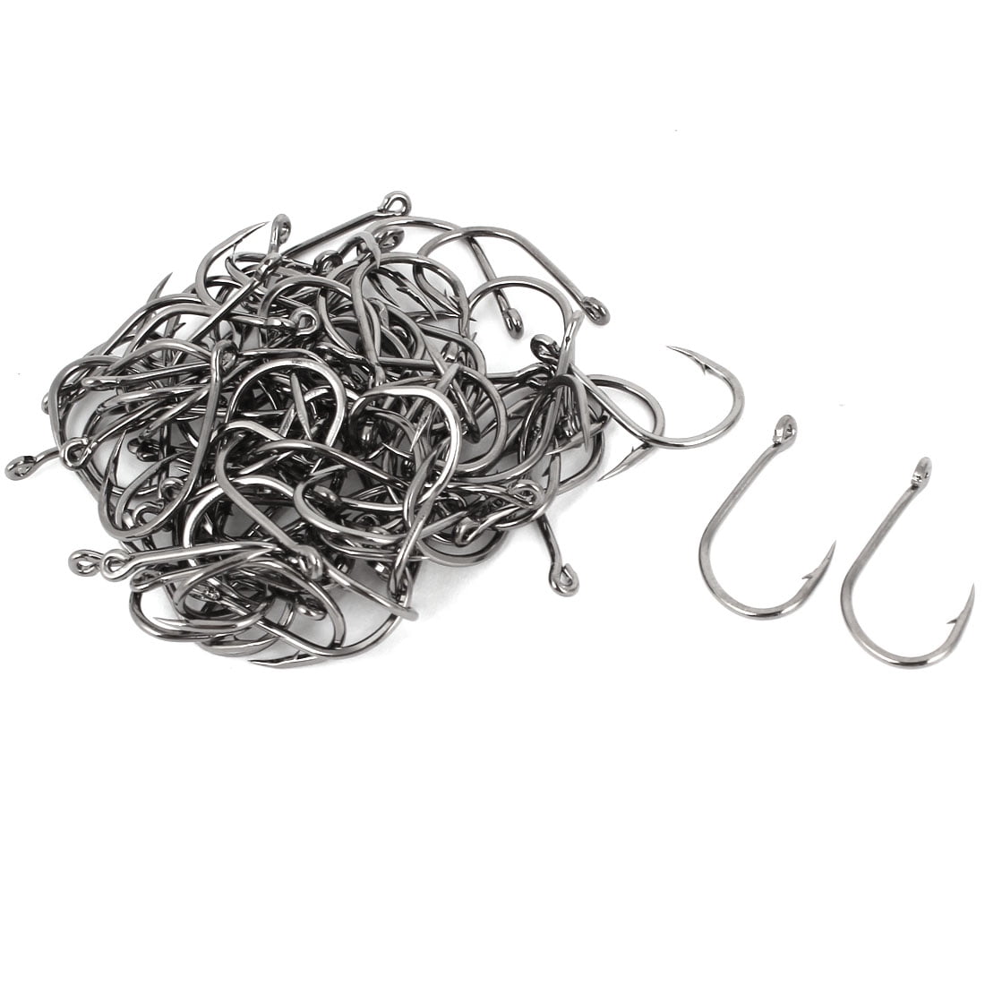 50PCS 14 Angling Gear Metal Barb Eyelet Fishing Hooks Fishhook w Case Walmart Canada