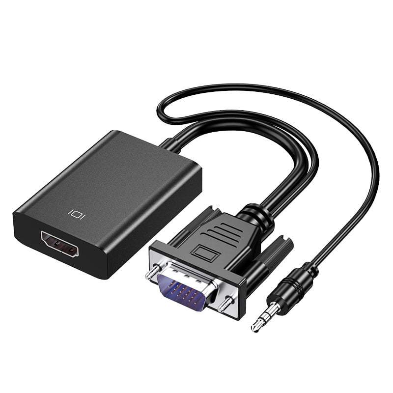 Full HD 1080P VGA to Converter Adapter Cable With Audio Output VGA HD Adapter for PC to HDTV Projector - Walmart.com