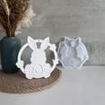 thumbnail image 1 of Qocolhg Easter Decorations Clearance! 2pcs Rabbits Pendant Mould Decorative Gypsum Dropping Mould Keychain Pendant Mould, 1 of 8