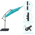 thumbnail image 7 of CHYVARY 8.2 x 8.2ft Outdoor Patio Offset Hanging Cantilever Umbrella W/Base for Deck, Poolside and Garden,Lake Blue, 7 of 7