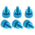 thumbnail image 1 of 6 Pcs M4*0.7 Knurled Thumb Screw Computer Case Threaded Hand Tighten Screws for PC Case, Light Blue, 1 of 7