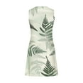 thumbnail image 5 of Viikei Womens Summer Dresses under $10,Women's Printed Lace Sleeveless Pocket V-Neck Dress Green XXL, 5 of 5