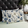 thumbnail image 4 of Vintage Flowers Brown Leaves Watercolor Throw Pillow Cover, Pillowcase Protectors with Zipper, Breathable Decorative Lumbar Pillow Case Cover, Pillow Shams for Couch Sofa 12x20Inch, 4 of 7