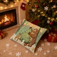 thumbnail image 4 of HomeDM Christmas Pillow Covers 18"x18" Farmhouse Xmas Decorations Christmas Tree Winter Holiday Decor Throw Cushion Case for Home Couch Single Piece, 4 of 6